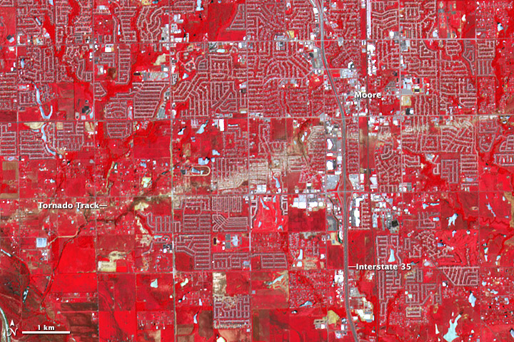 New Satellite Image Shows Moore Tornado Scar
